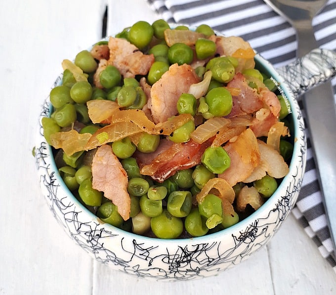 Bacon Peas is simply the BEST side dish and kids love this ~ even the pickiest of them all ! 