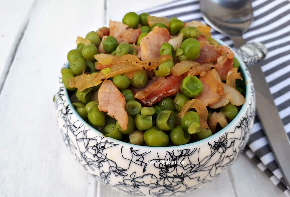 Bacon Peas (Side Dish) With A Blast