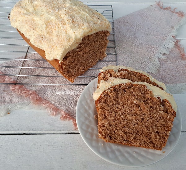 Coconut Bread with Cream Cheese Frosting