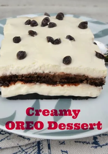 Creamy Oreo Dessert (a.k.a Chocolate Lasagna) - This is the easiest, creamiest Oreo Dessert EVER and perfect to take to a family gathering or party.