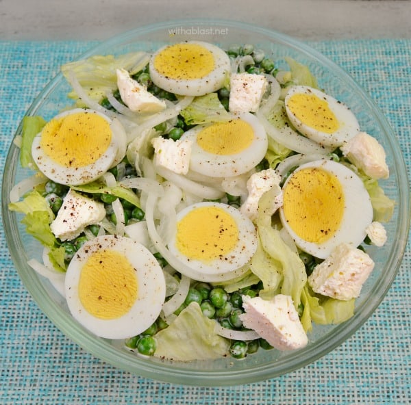 Pea Egg and Feta Salad
