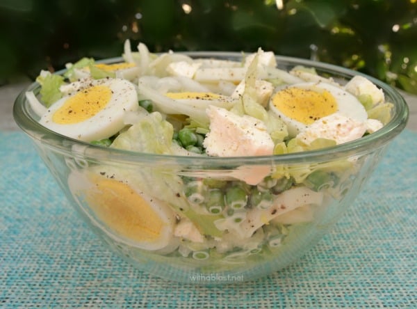 Pea Egg and Feta Salad