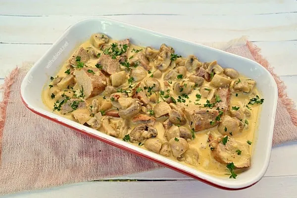 Ultimate comfort food ! Juicy Pork in a creamy Mushroom Sauce