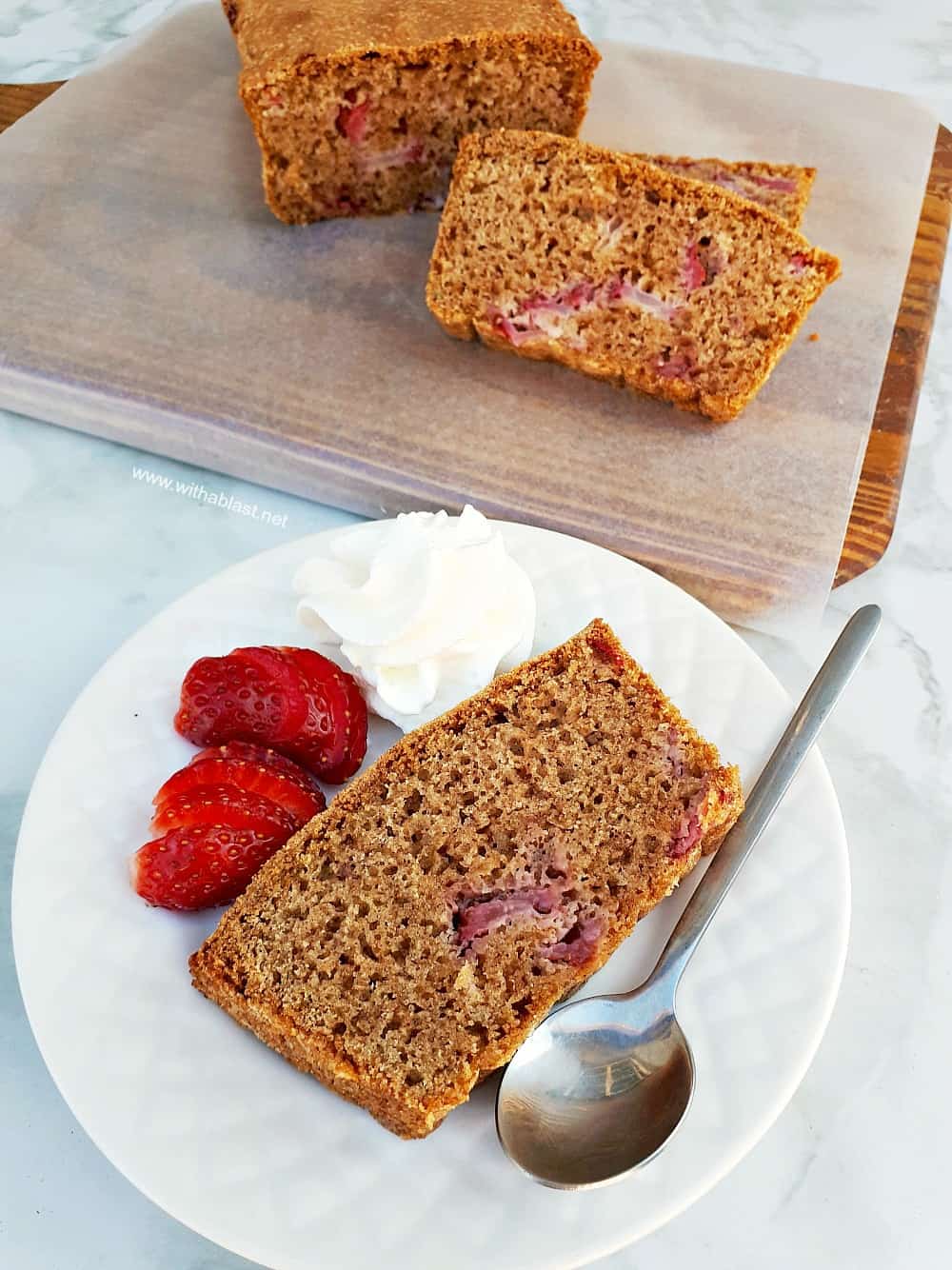Strawberry Cinnamon Bread is always a hit for dessert or as a tea time treat - soft, moist and so fruity ! Quick, easy everyday pantry ingredients