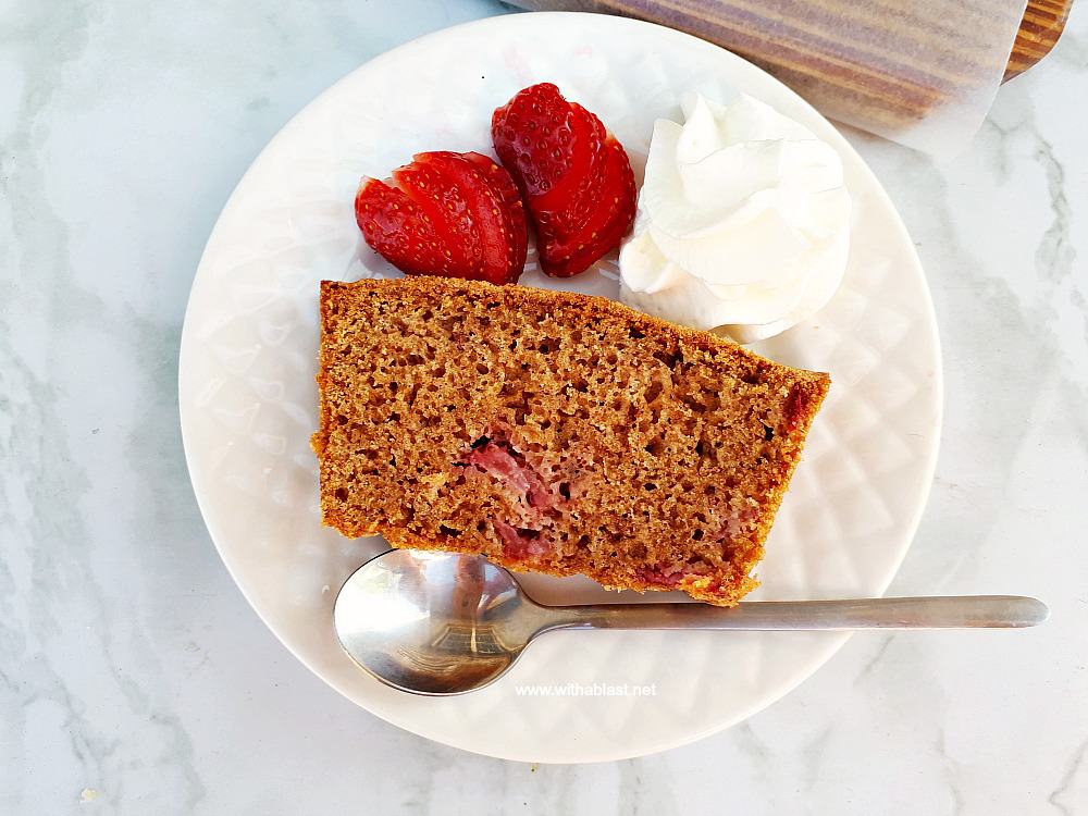 Strawberry Cinnamon Bread is always a hit for dessert or as a tea time treat - soft, moist and so fruity ! Quick, easy everyday pantry ingredients