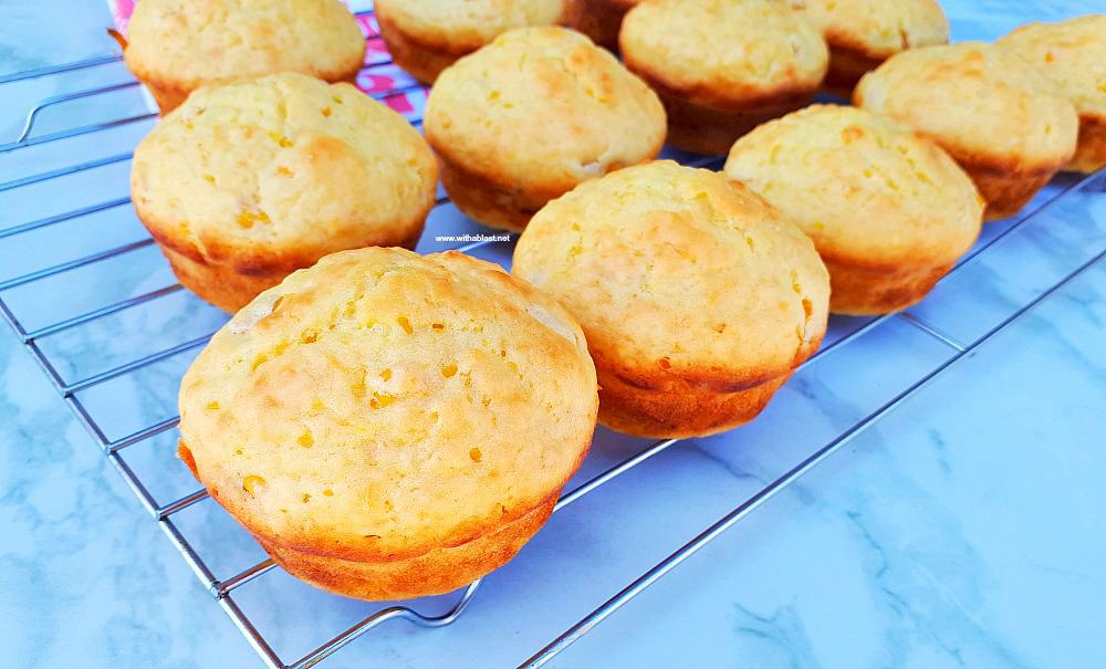 Sweetcorn Muffins are soft, fluffy and quick enough to make (all standard pantry ingredients) as an addition to breakfast or serve as a snack