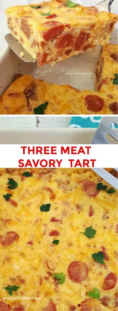 Easy, mix and bake Savory Tart, perfect for dinner, lunch and can be served warm or cold