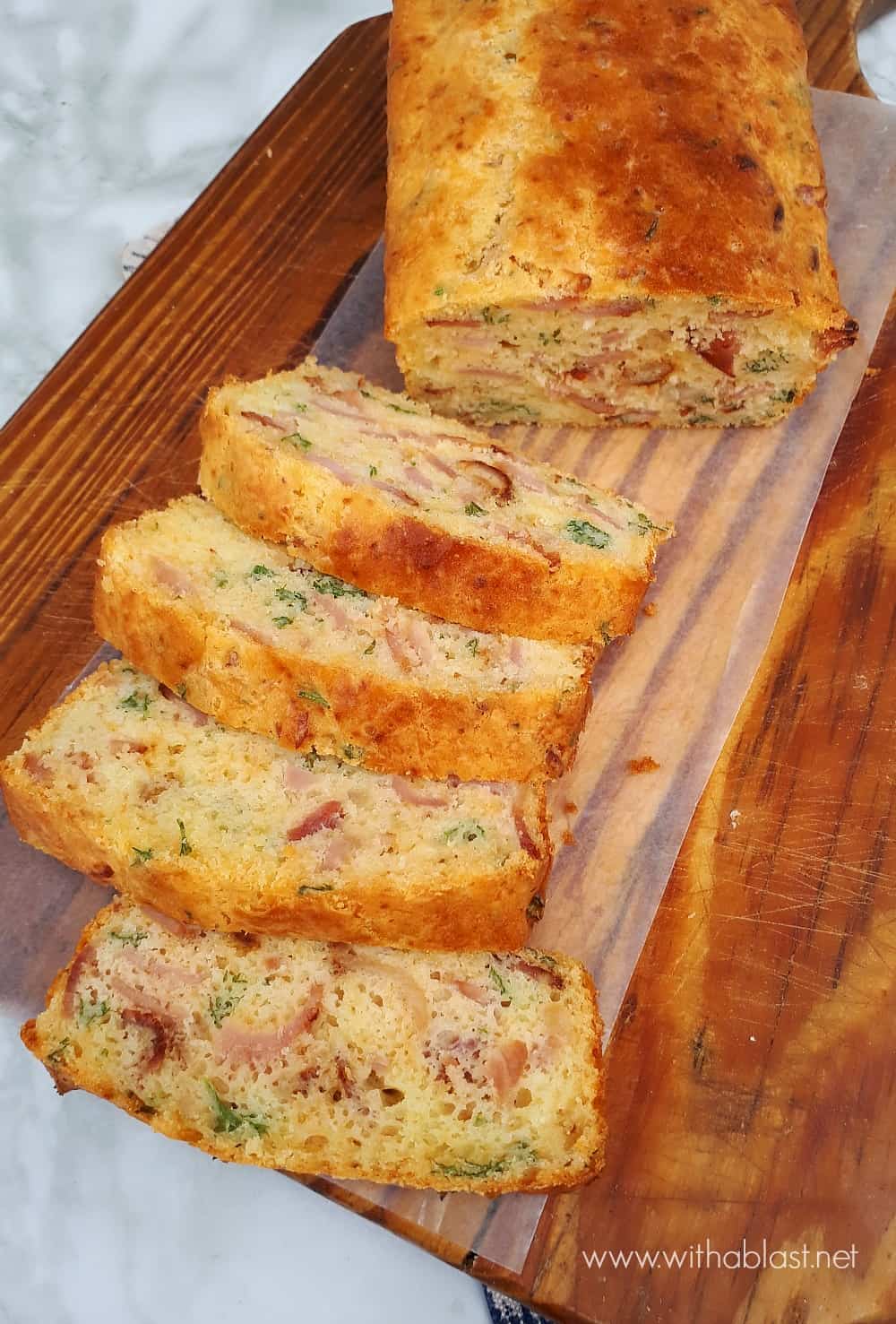 Very tasty quick Bacon and Cheese Bread recipe which can be served as a snack or as an addition to a savory party platter