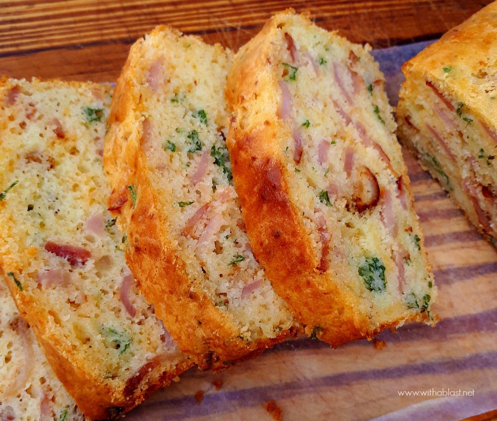 Very tasty quick Bacon and Cheese Bread recipe which can be served as a snack or as an addition to a savory party platter