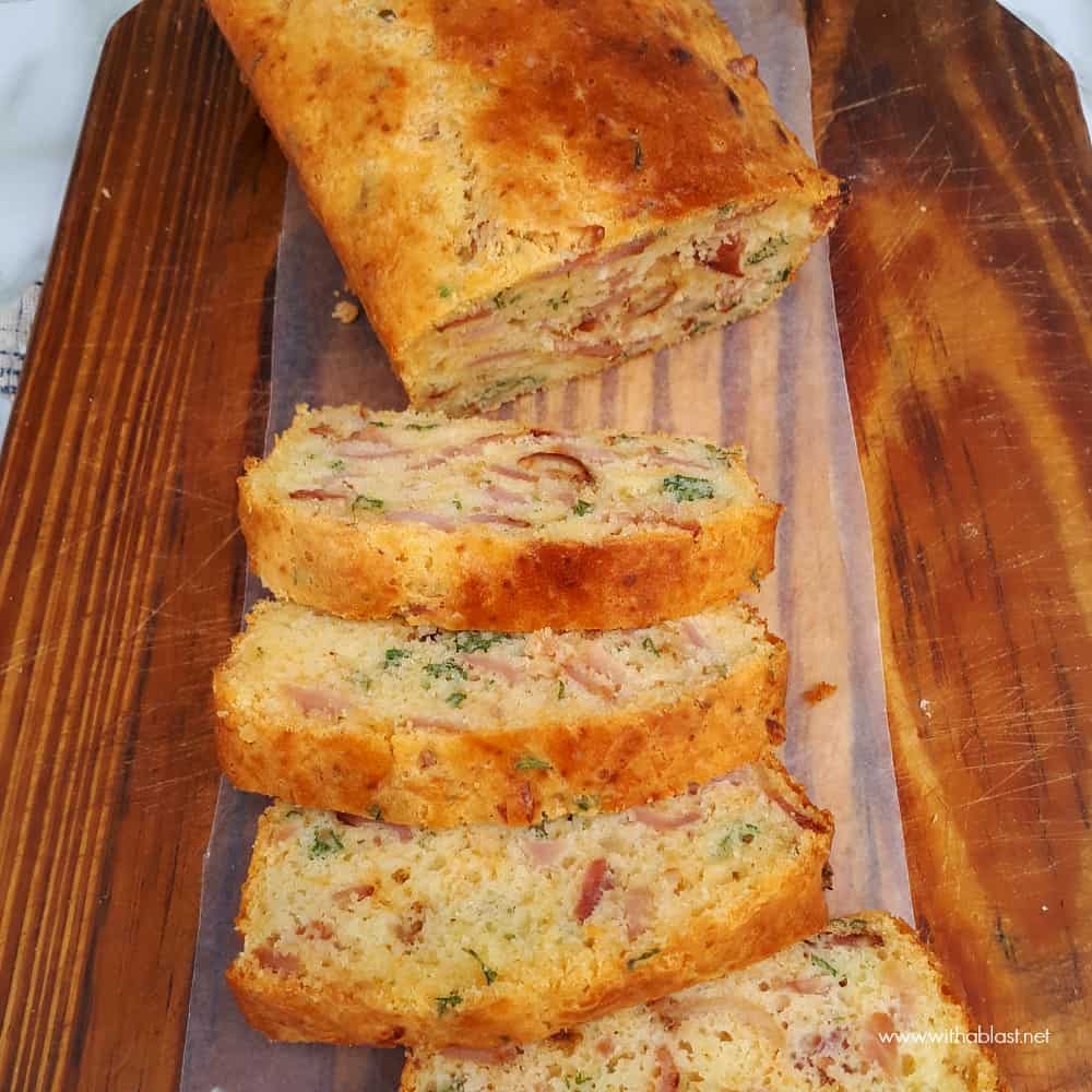 Very tasty quick Bacon and Cheese Bread recipe which can be served as a snack or as an addition to a savory party platter 