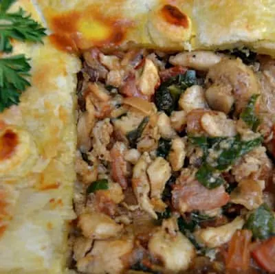 Bacon, Mushrooms, Cream, Spinach & more in this Best EVER Chicken Pie
