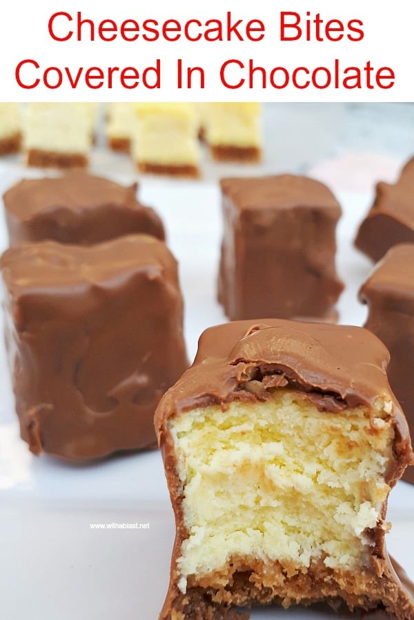 Cheesecake Bites Covered In Chocolate