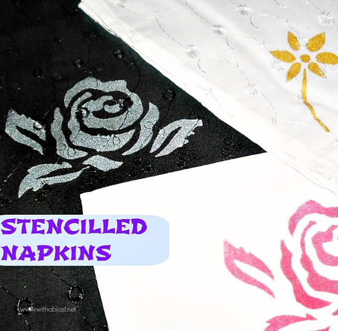 Making your own Stencilled Napkins (Serviettes) is so easy and a very relaxing craft - add your own preferred decor to suit your needs or occasion 