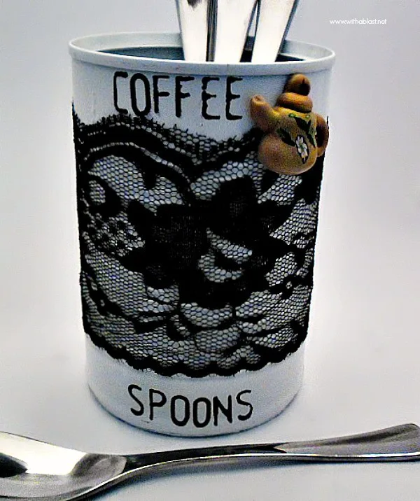 Re-purpose an old empty can and turn it into a useful Coffee Spoon Holder which you can keep close to your coffee making station Re-purpose an old empty can and turn it into a useful Coffee Spoon Holder which you can keep close to your coffee making station