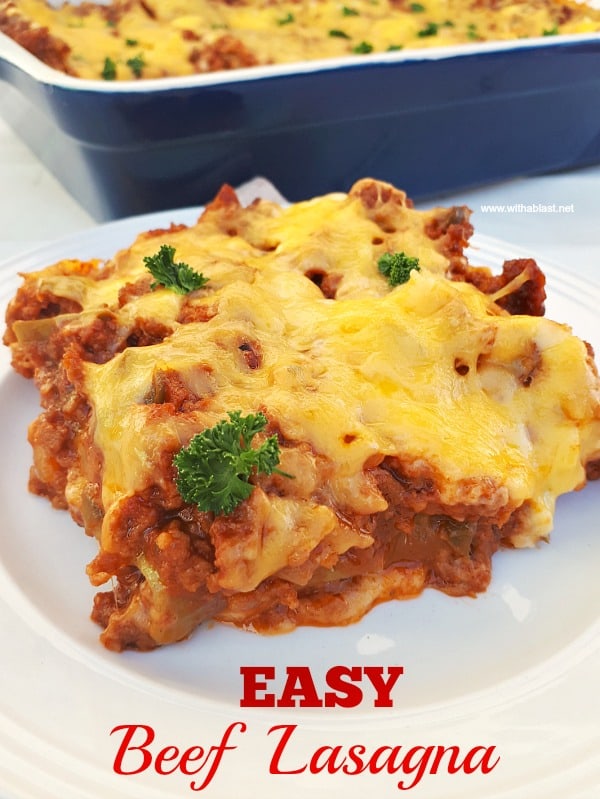 Absolutely delicious ! An easy, basic recipe for Beef Lasagna #Pasta #EasyRecipe #Lasagna