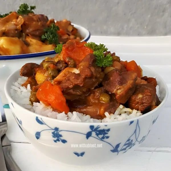 Lamb Curry is rich, tasty comfort food ! Fall-off-the-bone tender and loaded with vegetables - the perfect dinner for cooler evenings and ideal for entertaining too.