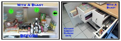 Kitchen Cabinet Sliders {DIY}