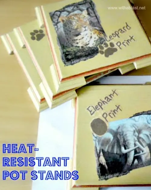 Heat-Resistant Pot Stands (DIY) - Easy mod-podge/decoupage craft and makes lovely gifts too #HeatResistant #PotStands #KitchenCraft #GiftIdea Heat-Resistant Pot Stands (DIY) - Easy mod-podge/decoupage craft and makes lovely gifts too #HeatResistant #PotStands #KitchenCraft #GiftIdea