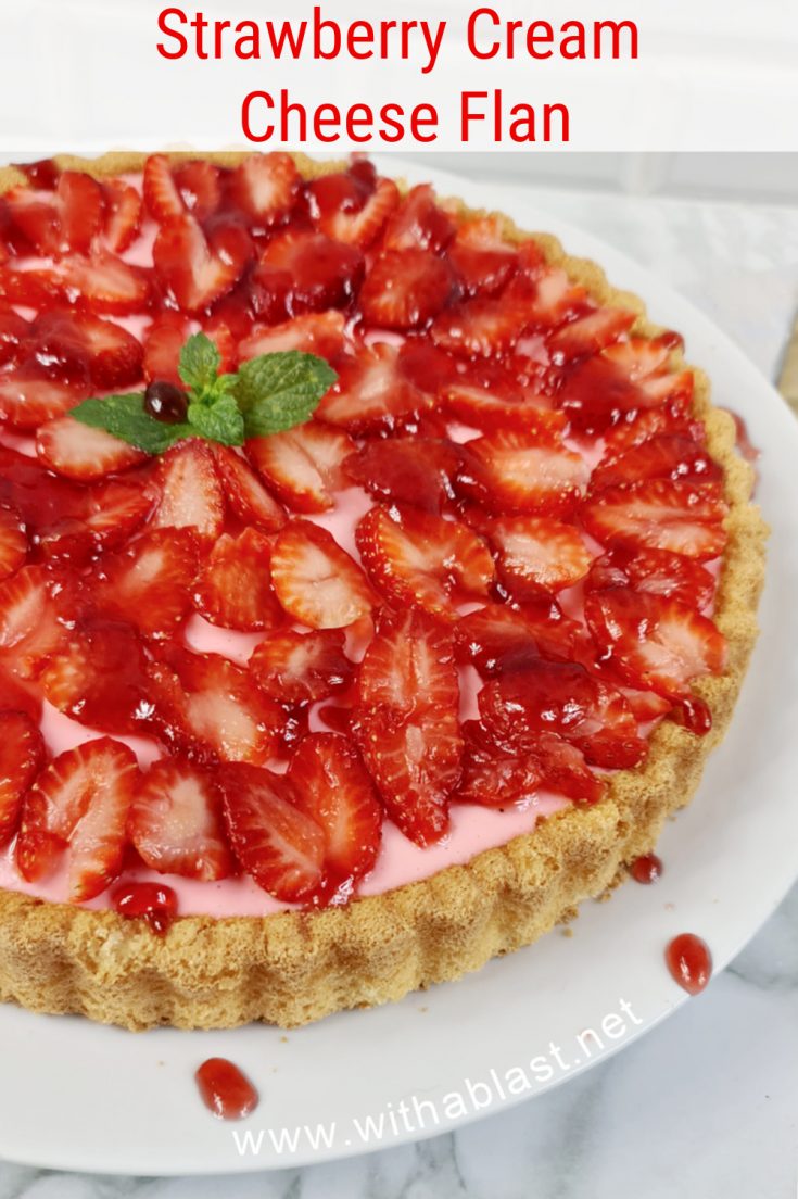 Strawberry Cream Cheese Flan