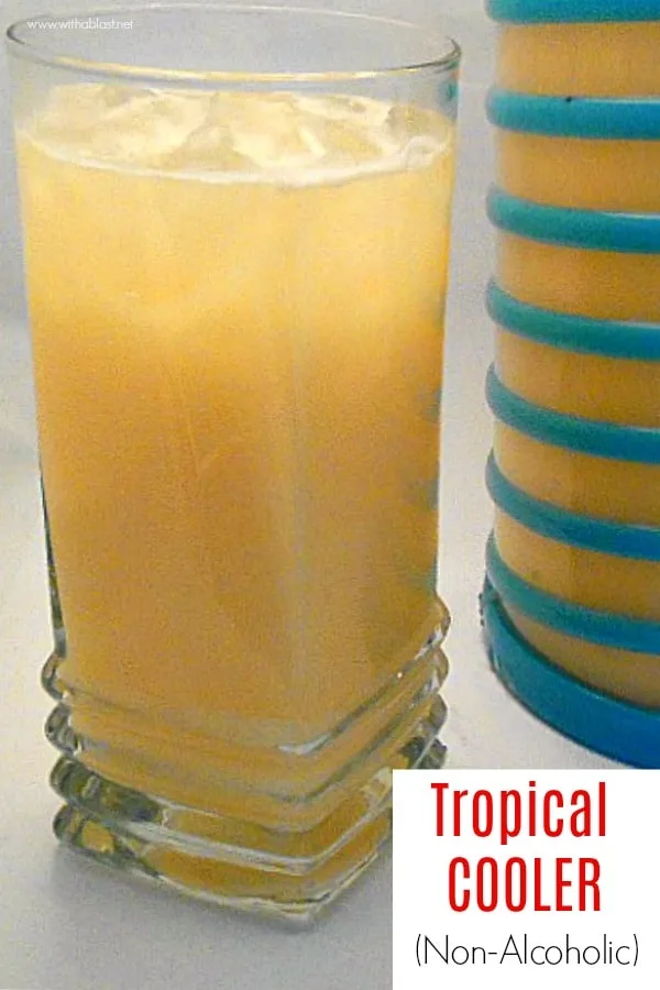 A Tropical Cooler (non-alcoholic) which is so refreshing, with various fresh fruit juices as well as a hint of coconut [perfect drink for any age]