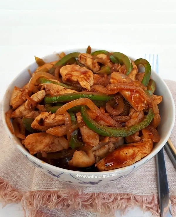 Almost Chinese Chicken takes only 25 Minutes - Prep to Serve ! Quick, delicious, sweet and sour chicken dinner which can be served over rice or noodles #ChickenRecipes #QuickChickenRecipes #ChineseChickenRecipes #EasyDinnerRecipes