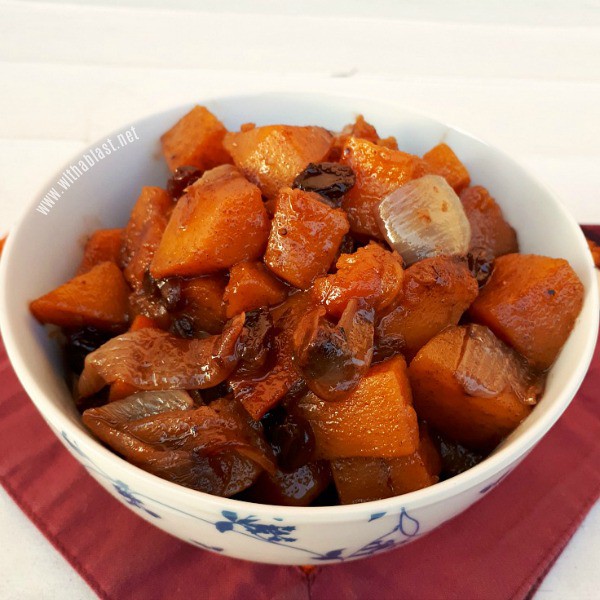 Sticky delicious Side Dish ! Butternut Squash - Morrocan-Style