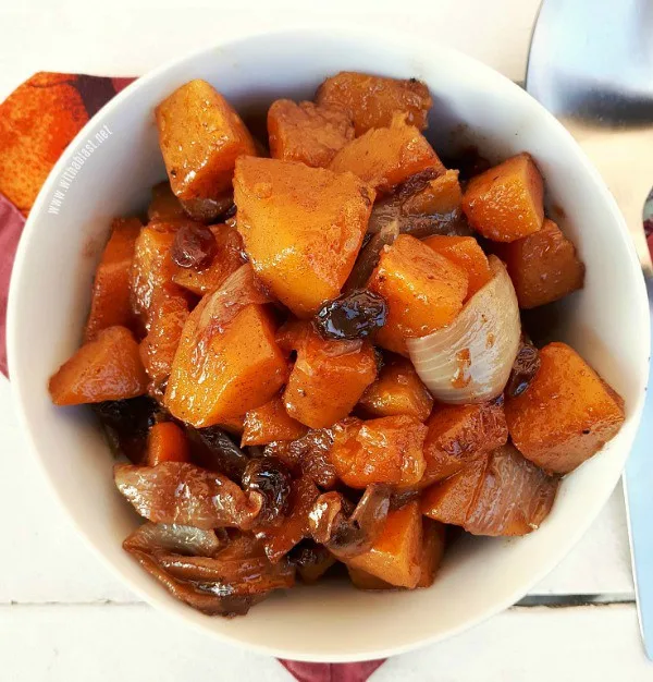 Sticky delicious Side Dish ! Butternut Squash - Morrocan-Style