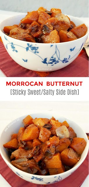 Sticky delicious Side Dish ! Butternut Squash - Morrocan-Style #SideDish #ButternutSquashRecipe
