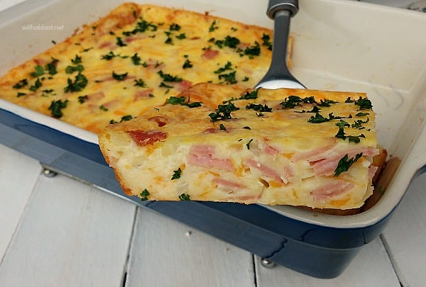 Crustless Ham Savory Bake