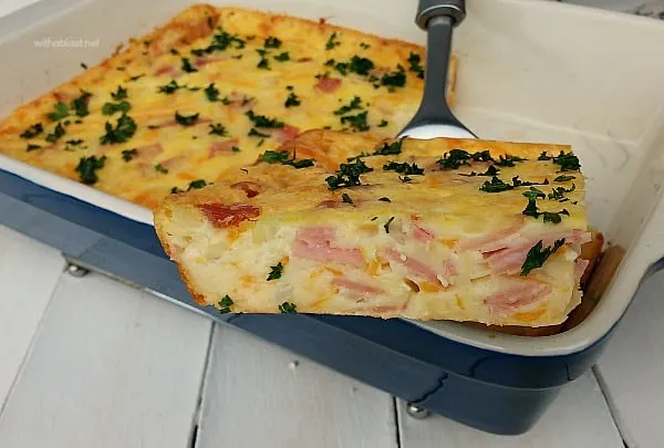 Crustless Ham Savory Bake