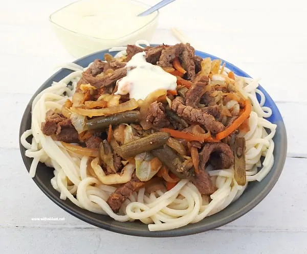 Beef Chow Mein with Sour Sauce is a 30 Minute ( 6 Servings ! ) homemade recipe - no need to order take outs ! Beef Chow Mein with Sour Sauce is a 30 Minute ( 6 Servings ! ) homemade recipe - no need to order take outs !