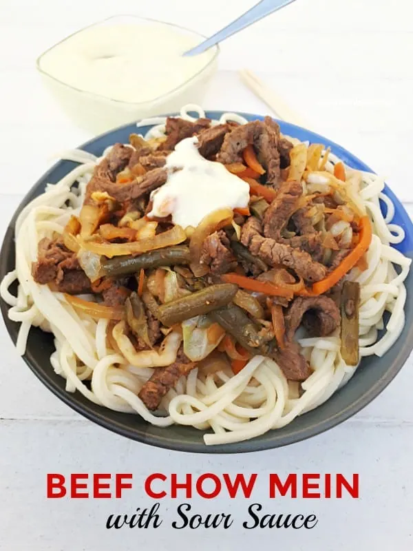 Beef Chow Mein with Sour Sauce is a 30 Minute ( 6 Servings ! ) homemade recipe - no need to order take outs !