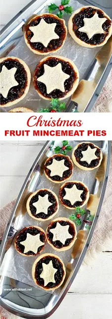 Sweet, fruity Traditional Christmas Fruit Mincemeat Pies - easy to make, easy to eat !