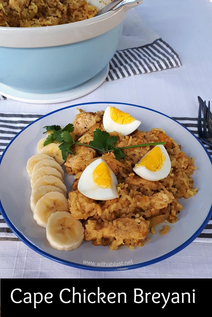 Perfectly spiced Cape Chicken Breyani is a dinner dish loved by all ages