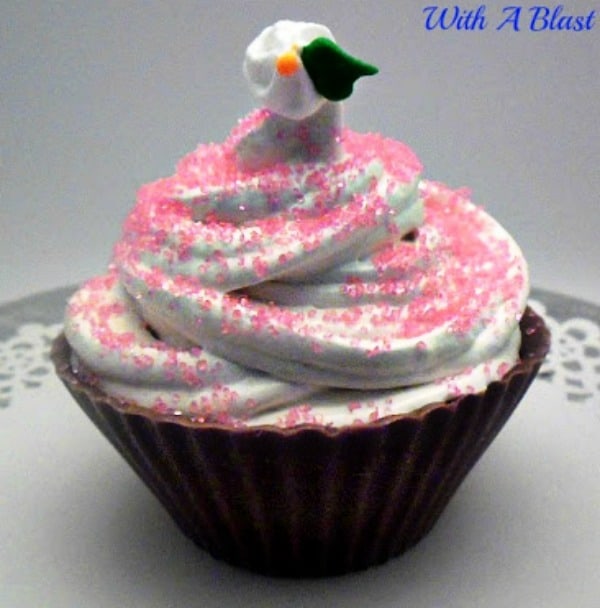 Chocolate Cup, Caramel Center and Marshmallow Frosting