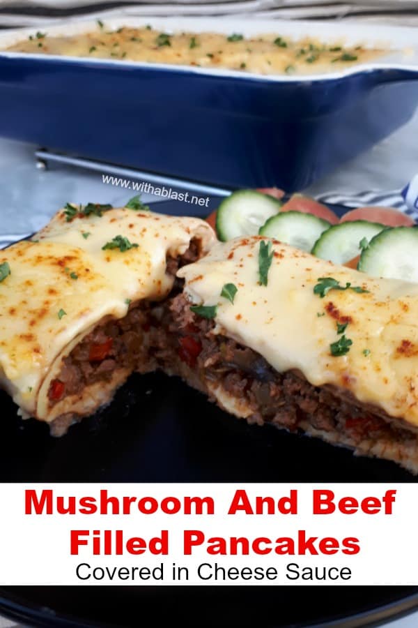Mushroom and Beef Filled Pancakes