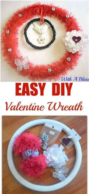 Easy DIY Valentine Wreath
