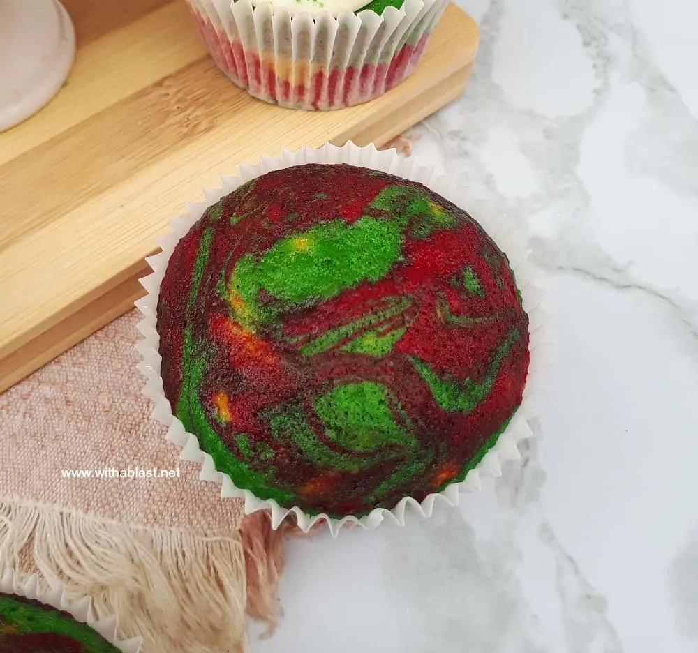 Irish Cream Rainbow Cupcakes