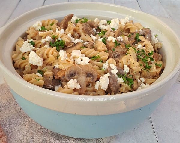 This 30 minute creamy Pasta dinner is a long time family favorite !