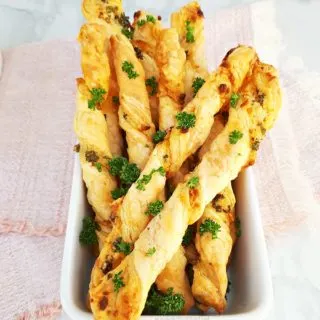 Parmesan and Garlic Straws