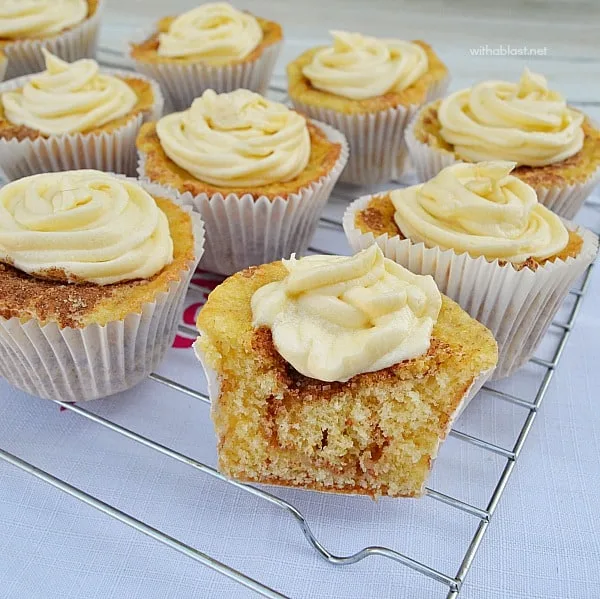 The ever popular Cinnamon Rolls made easily in cupcake form ! So quick and easy (no swirling of the batter)