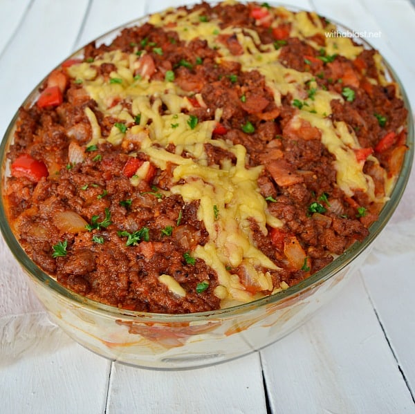 Comfort food ! Pasta, beef / bacon, cream cheese - 6-8 Servings