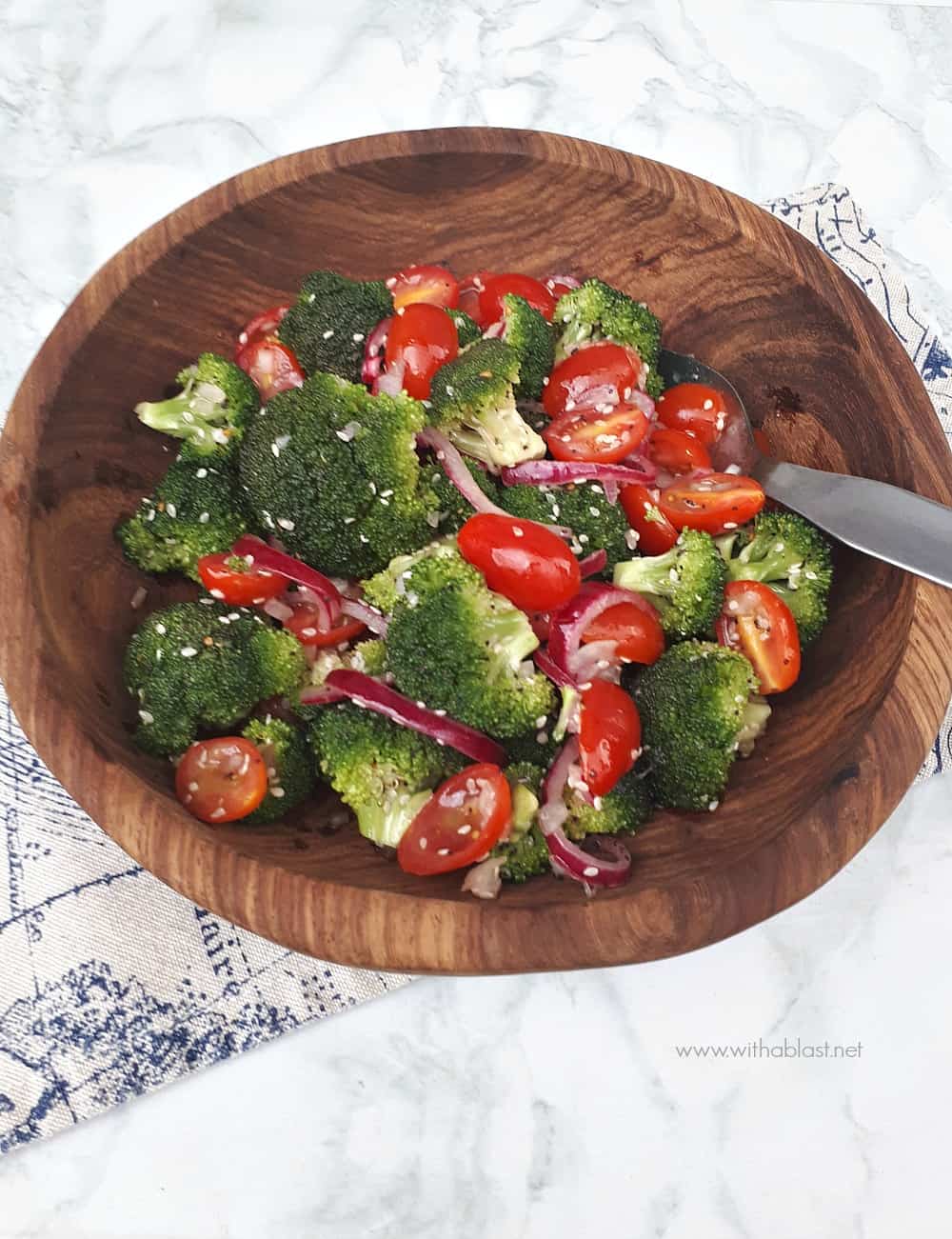 Marinated Broccoli Salad is a crunchy, delicious salad and a definite must-have recipe for especially Broccoli lovers [make-ahead friendly recipe]