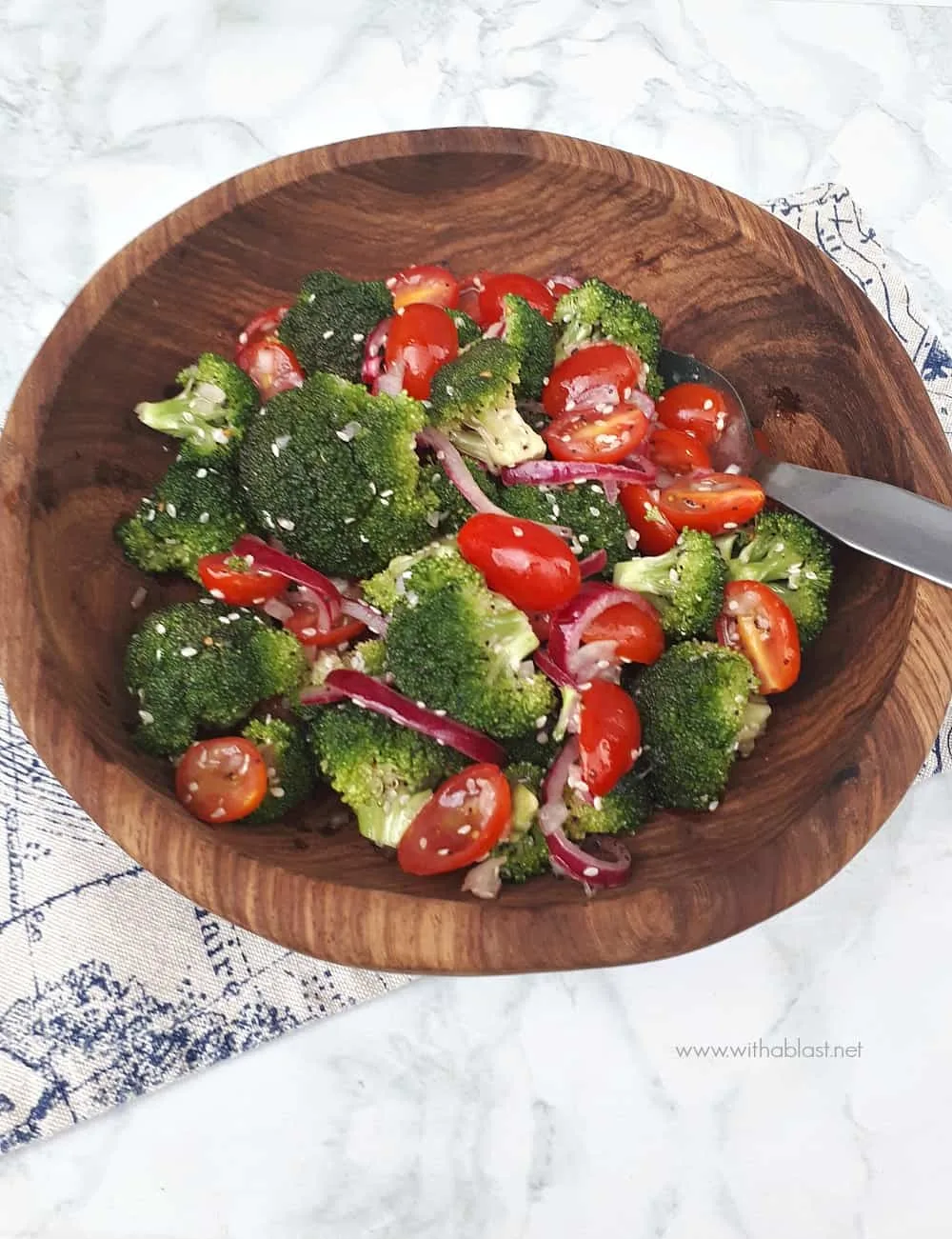 Marinated Broccoli Salad is a crunchy, delicious salad and a definite must-have recipe for especially Broccoli lovers [make-ahead friendly recipe]