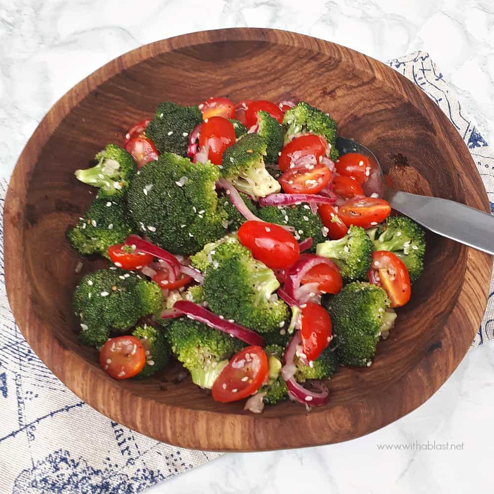 Marinated Broccoli Salad is a crunchy, delicious salad and a definite must-have recipe for especially Broccoli lovers [make-ahead friendly recipe]