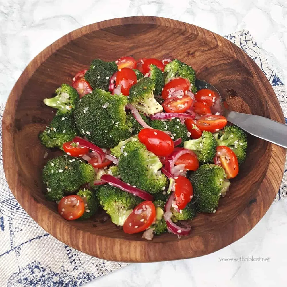 Marinated Broccoli Salad is a crunchy, delicious salad and a definite must-have recipe for especially Broccoli lovers [make-ahead friendly recipe]