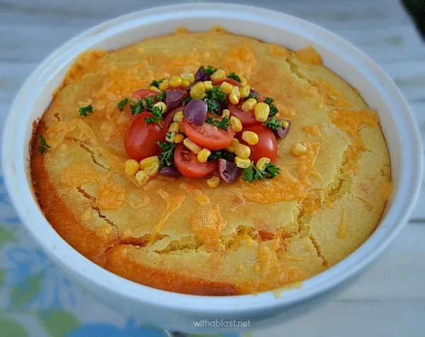 Mexicali Hamburger Casserole is a mouthwatering, ground beef based dish with a cornbread topping. Recipe enough for 6 large servings.