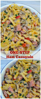 Dump, bake and serve this One-Step Ham Casserole within one hour 