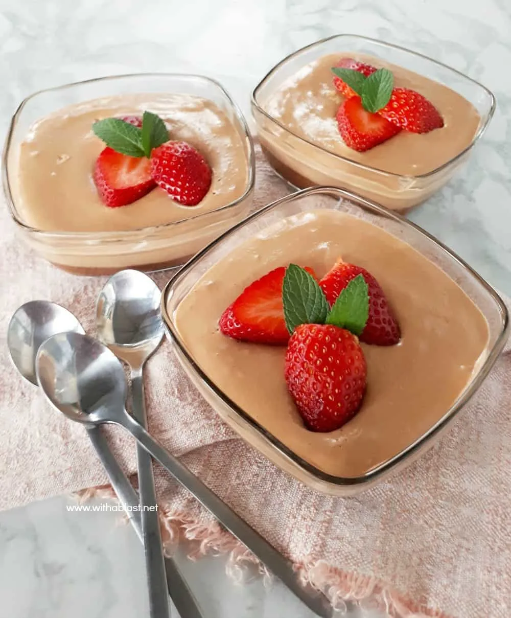 Chocolate Coconut Rum Desserts have a slightly chewy bottom layer with a smooth, creamy top layer and a hint of Rum throughout the dessert