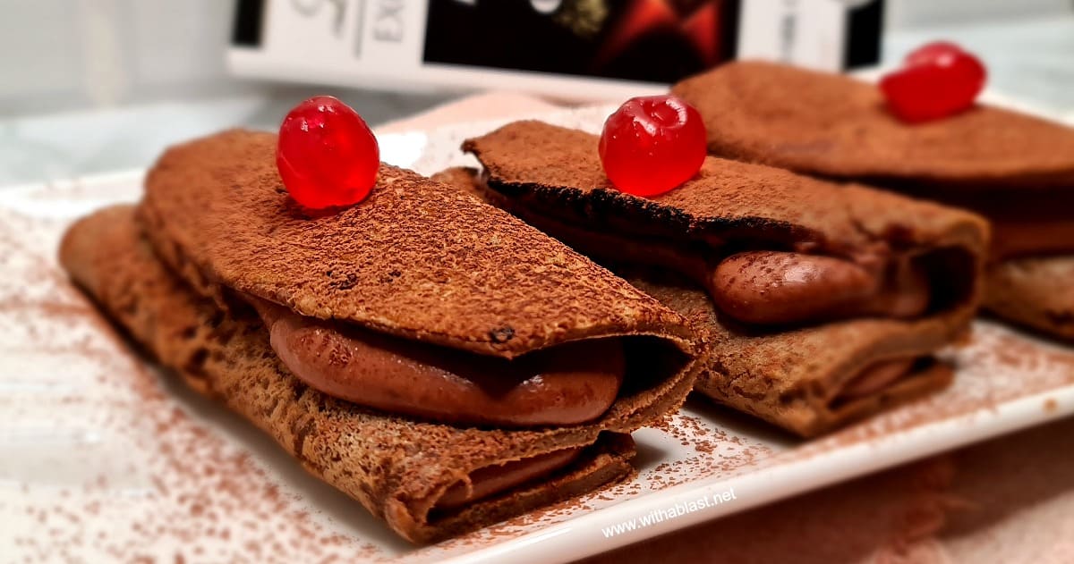 Chocolate Mousse in Chocolate Pancakes